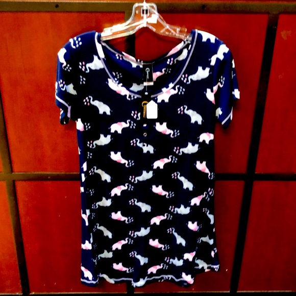 Women’s Poly Spandex Short Sleeve Night Shirt - Picture 1 of 3